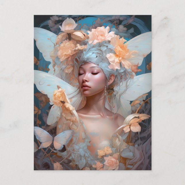 Cartão Postal Fada Mulher Fantasy Art (Frente)