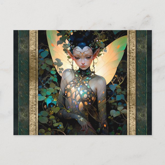Cartão Postal Fada Mulher Fantasy Art (Frente)