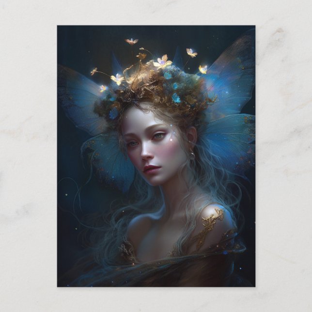 Cartão Postal Fada Mulher Fantasy Art (Frente)