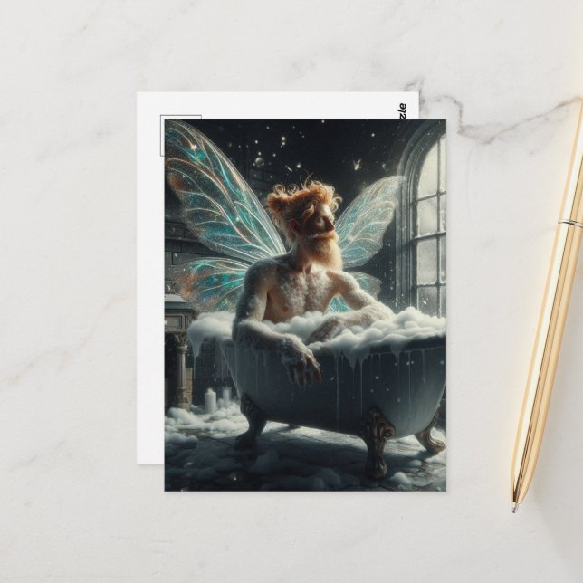 Cartão Postal Fada no Banho (Frente/Verso In Situ)