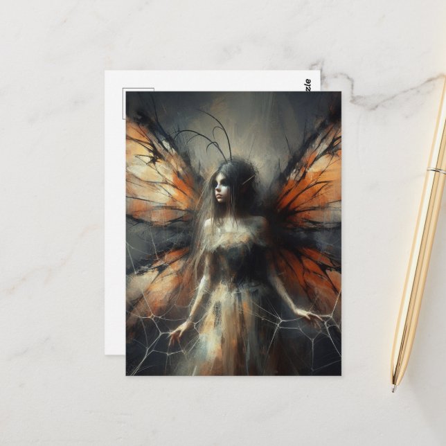 Cartão Postal Fada numa aranha (Frente/Verso In Situ)