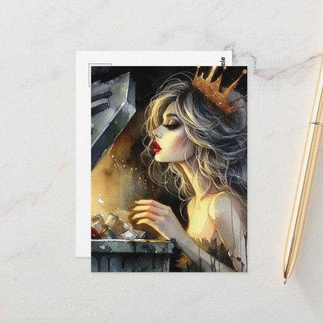 Cartão Postal Fada olhando em um lixão (Frente/Verso In Situ)