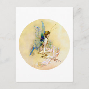 Cartão Postal Fada Princesa É Vestida Por Pixinhas