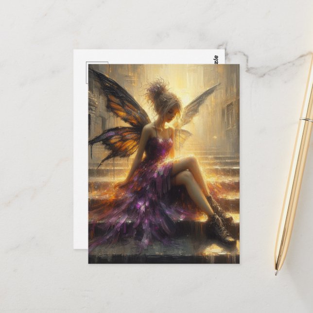 Cartão Postal Fada Sentada em Passos (Frente/Verso In Situ)