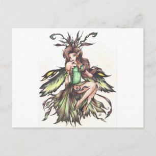 Cartão Postal fada verde