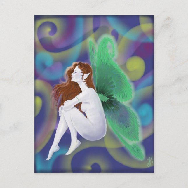 Cartão Postal Fada Verde (Frente)