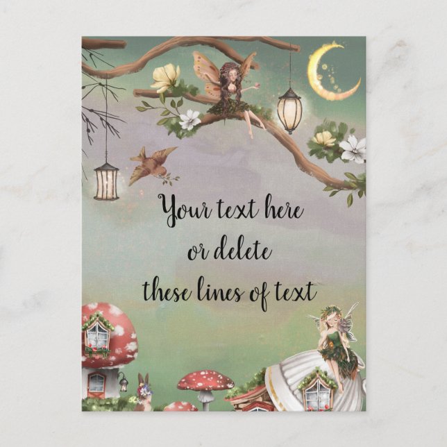 Cartão Postal Fadas (Frente)