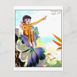 Cartão Postal Fadas 4 da árvore