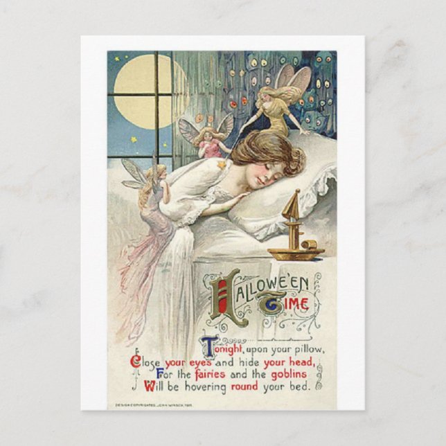 Cartão Postal fadas de halloween (Frente)