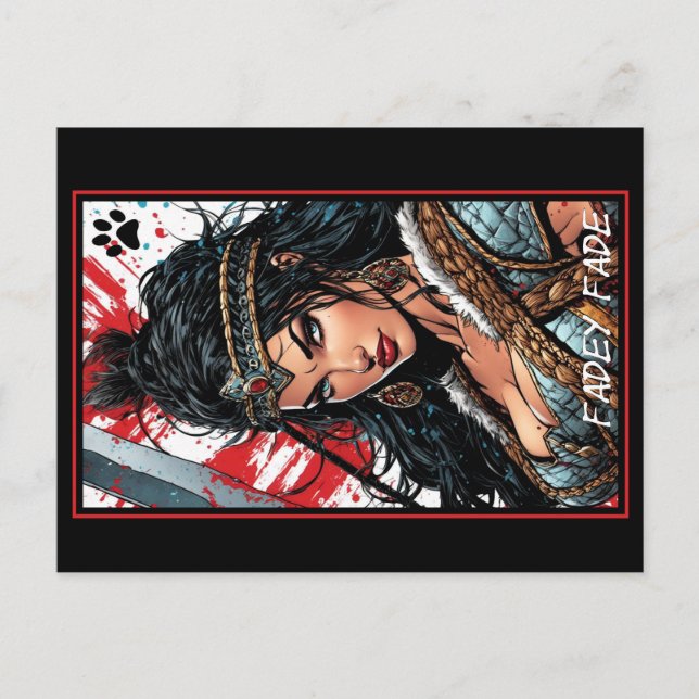 Cartão Postal Fadey Barbarian Comic Style 04 (Frente)