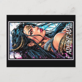 Cartão Postal Fadey Bárbaro Estilo de Quadrinhos 02