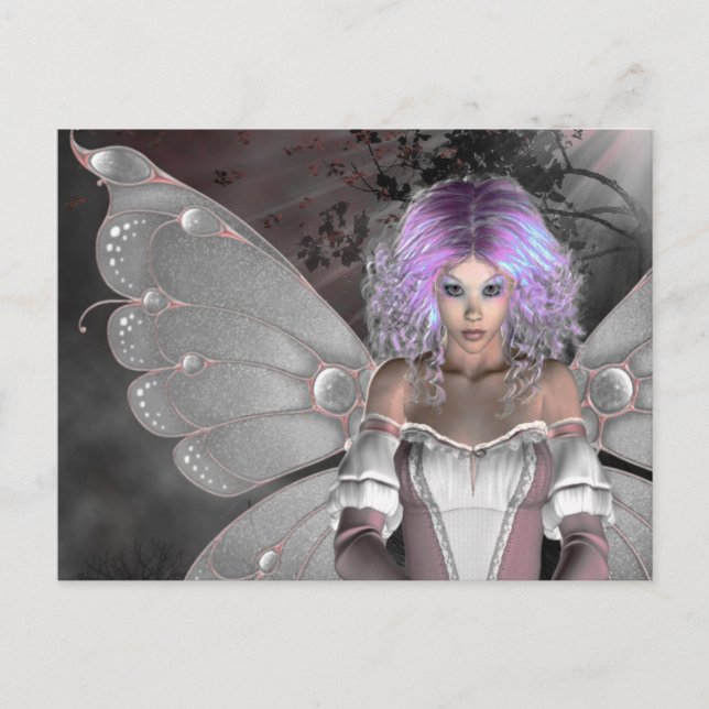 Cartão Postal Fae da Floresta das Raparigas Góticas (Frente)