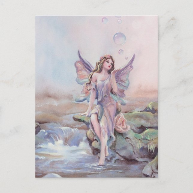 Cartão Postal FAERIE BUBBLES por SHARON SHARPE (Frente)
