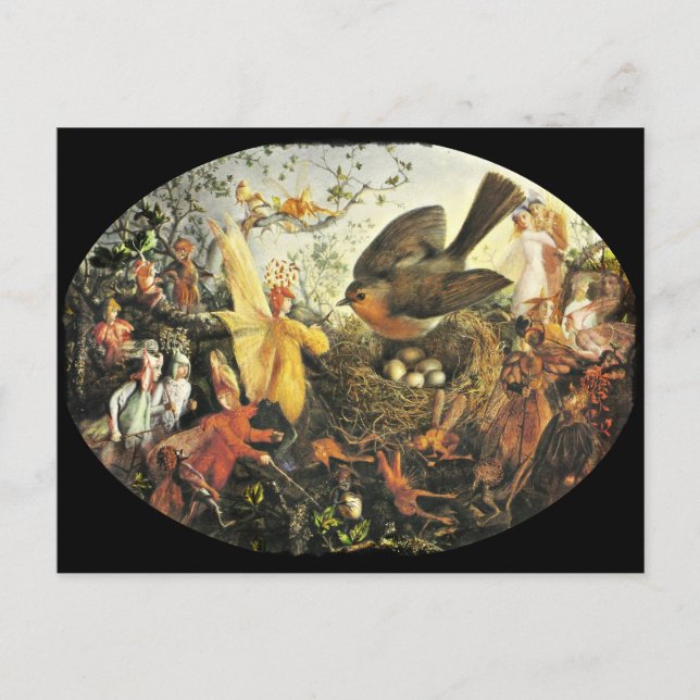 Cartão Postal Faeries e o Ninho de Robin (Frente)