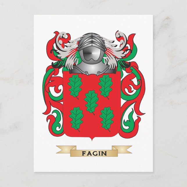 Cartão Postal Fagin Casaco de Braços (Frente)
