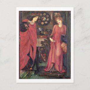 Cartão Postal Fair Rosamund e Queen Eleanor (mídia mista em pa)