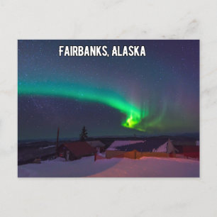 Cartão Postal Fairbanks Alaska Norte Lights