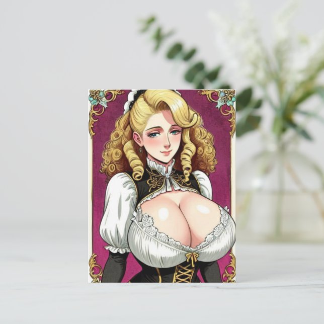 Cartão Postal Faire Maiden 4 (Em pé/Frente)