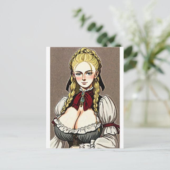 Cartão Postal Faire Maiden 9 (Em pé/Frente)