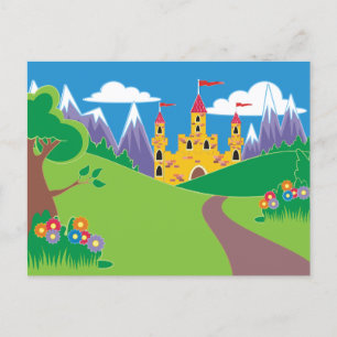 Cartão Postal Fairytale Castle Kids