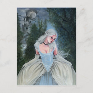 Cartão Postal Fairytale Princesa Escória de Vidro do Castelo POS