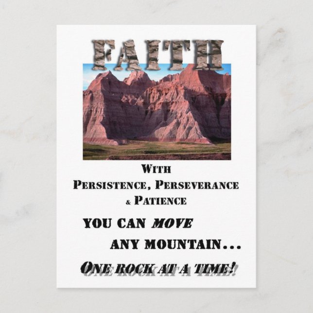 Cartão Postal Faith (Frente)