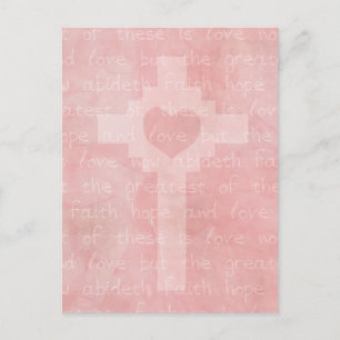 Cartão Postal Faith Hope e Love Christian