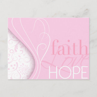 Cartão Postal Faith Love Hope