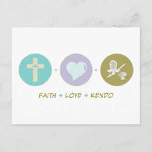 Cartão Postal Faith Love Kendo