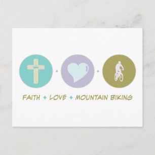 Cartão Postal Faith Love Mountain Bike
