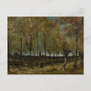 Cartão Postal Faixa com Poplars perto de Nuenen - Van Gogh - c18