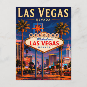 Cartão Postal 🎰 Faixa e paisagem de Las Vegas, Nevada