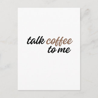 Cartão Postal fale café para mim