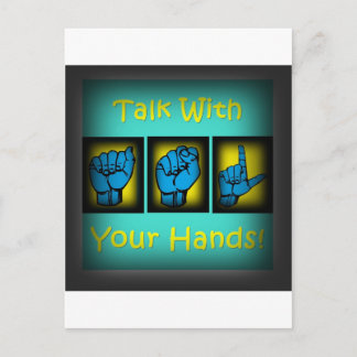 Cartão Postal Fale Com As Mãos (2)