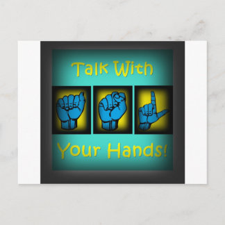 Cartão Postal Fale Com As Mãos (2)