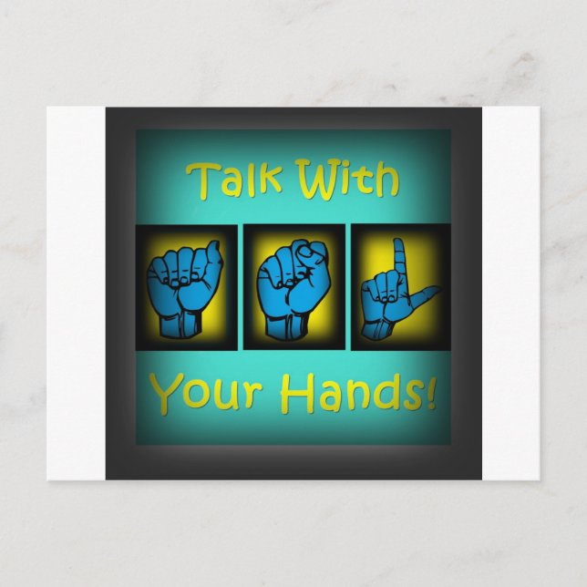 Cartão Postal Fale Com As Mãos (2) (Frente)