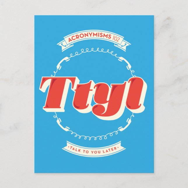 Cartão Postal Fale Com Você Mais Tarde (Frente)