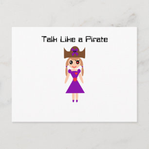 Cartão Postal Fale como um pirata
