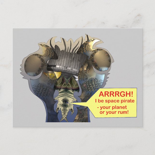 Cartão Postal Fale como um pirata espacial (Frente)
