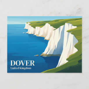 Cartão Postal Falésias Brancas de Dover Reino Unido