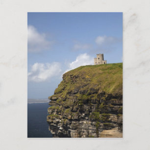 Cartão Postal Falésias Cênicas de Moher e Torre de O'Brien.