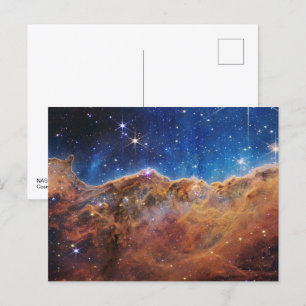 Cartão Postal Falésias Cósmicas na Nebulosa Carina   James Webb 