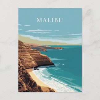 Cartão Postal Falésias Costeiras de Malibu Califórnia