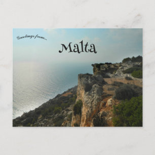 Cartão Postal Falésias de Dingli Malta