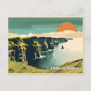 Cartão Postal Falésias de Moher, Irlanda