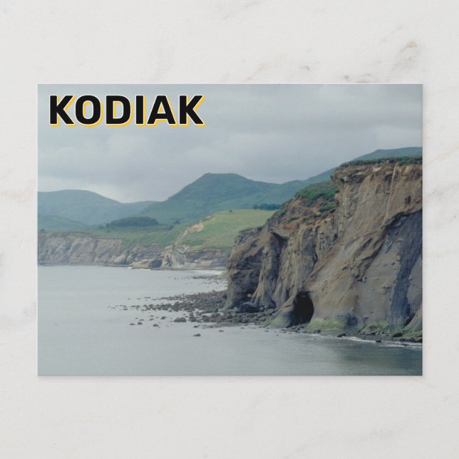 Cartão Postal Falésias Em Kodiak Alasca (Frente)