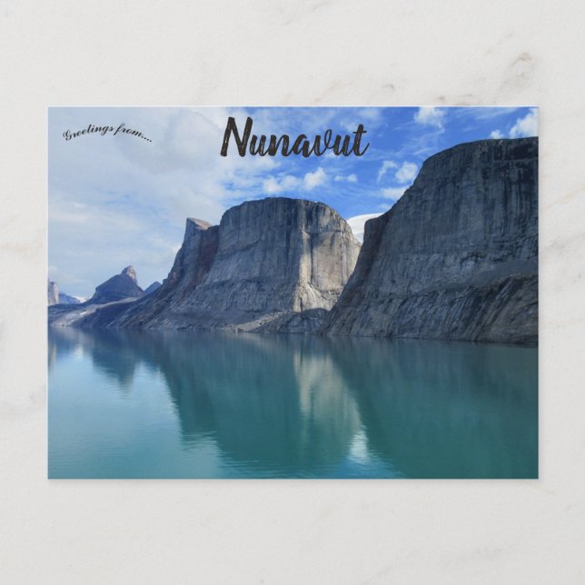Cartão Postal Falésias em Nunavut Canadá (Frente)