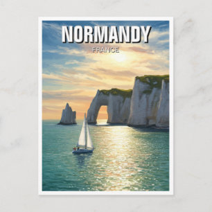 Cartão Postal Falésias Étretat Normandia França