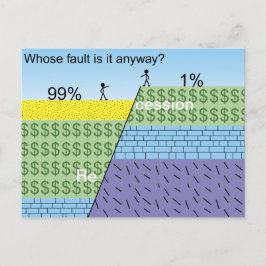 Cartão Postal Falha de recessão