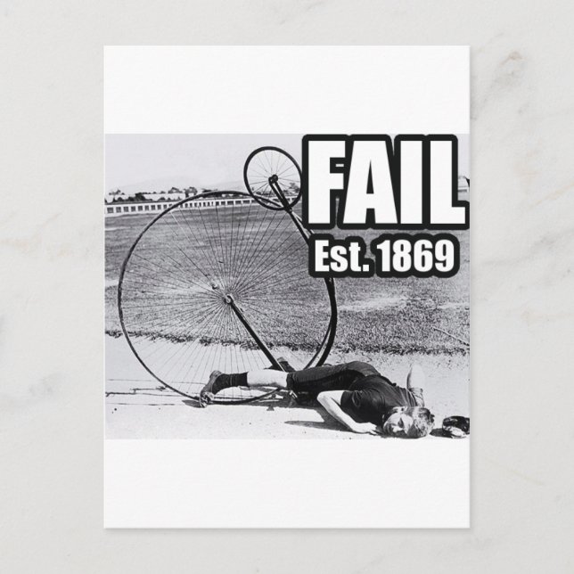 Cartão Postal Falha épica. (Frente)
